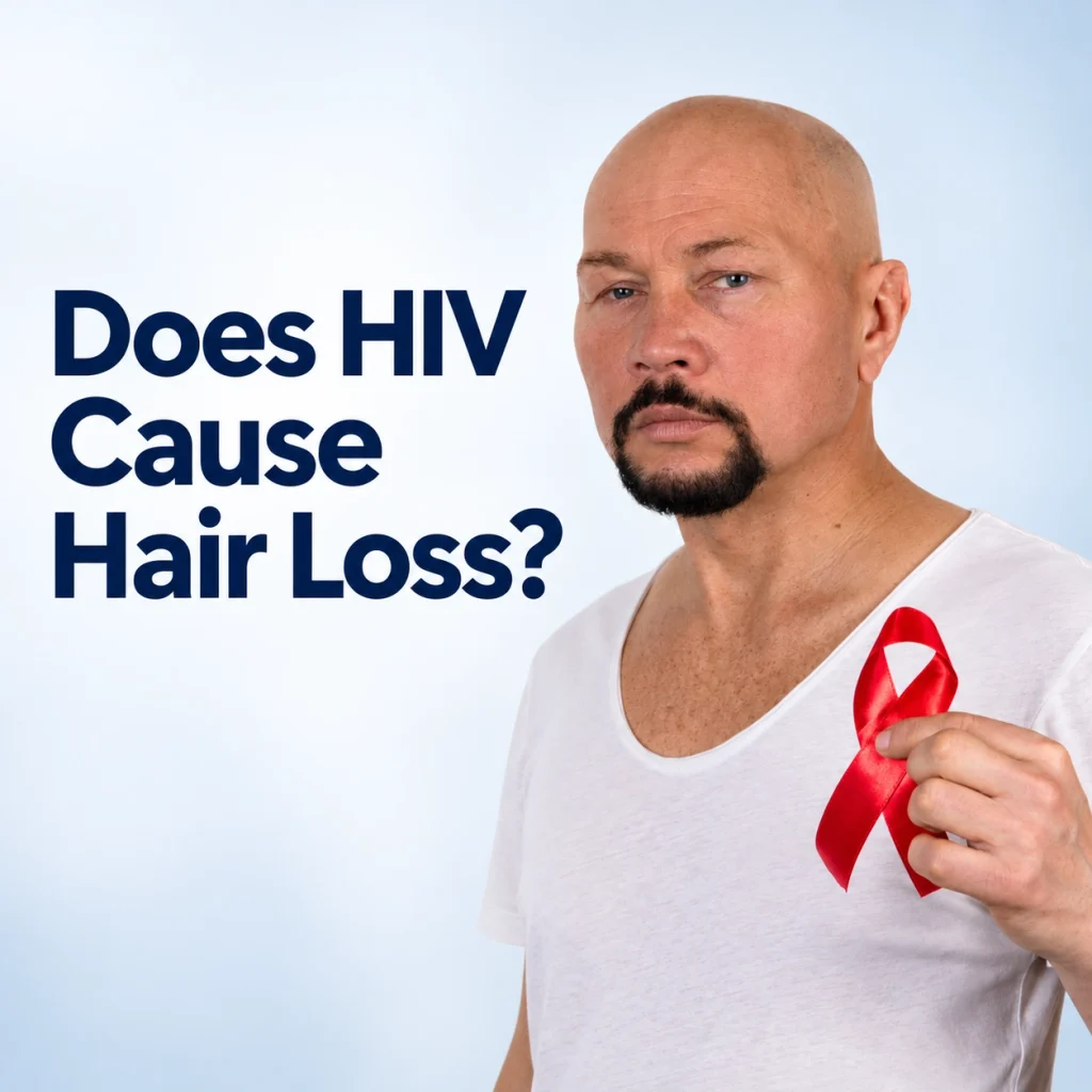 Doctor explaining HIV hair loss causes and regrowth to a patient